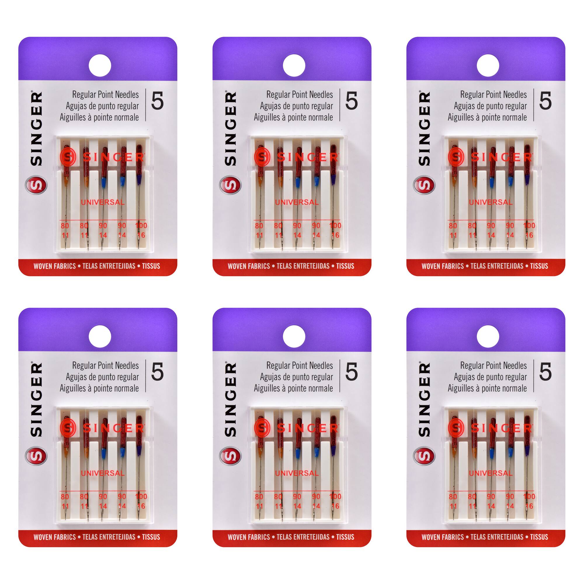 SINGER® Universal Regular Point Needles, 30ct.